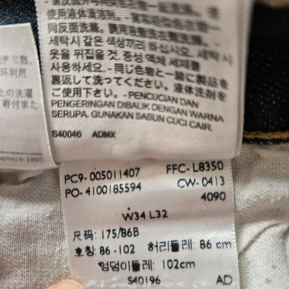 Levi’s 501 Original Fit Men’s Jeans W34 L32  Button Fly Blue Denim - Picture 11 of 12